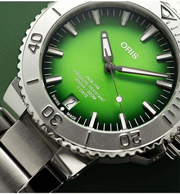 Oris Oris Aquis Payoon Limited Edition 01 400 7763 4117-Set, aquis швейцария мужские часы на браслете нержавеющая сталь боковой вид